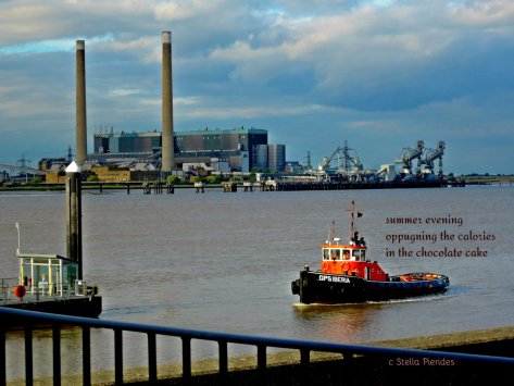 Tilbury as  seen from Gravesend; haiga;