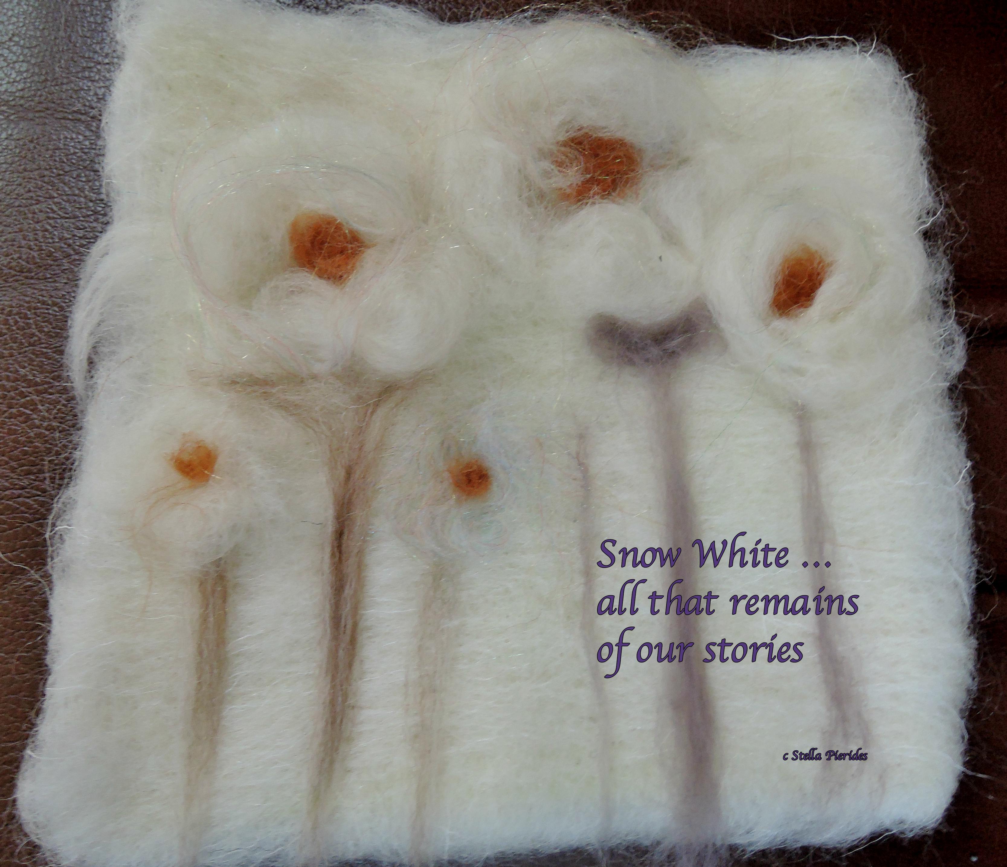haiga, Snow White, haiku,