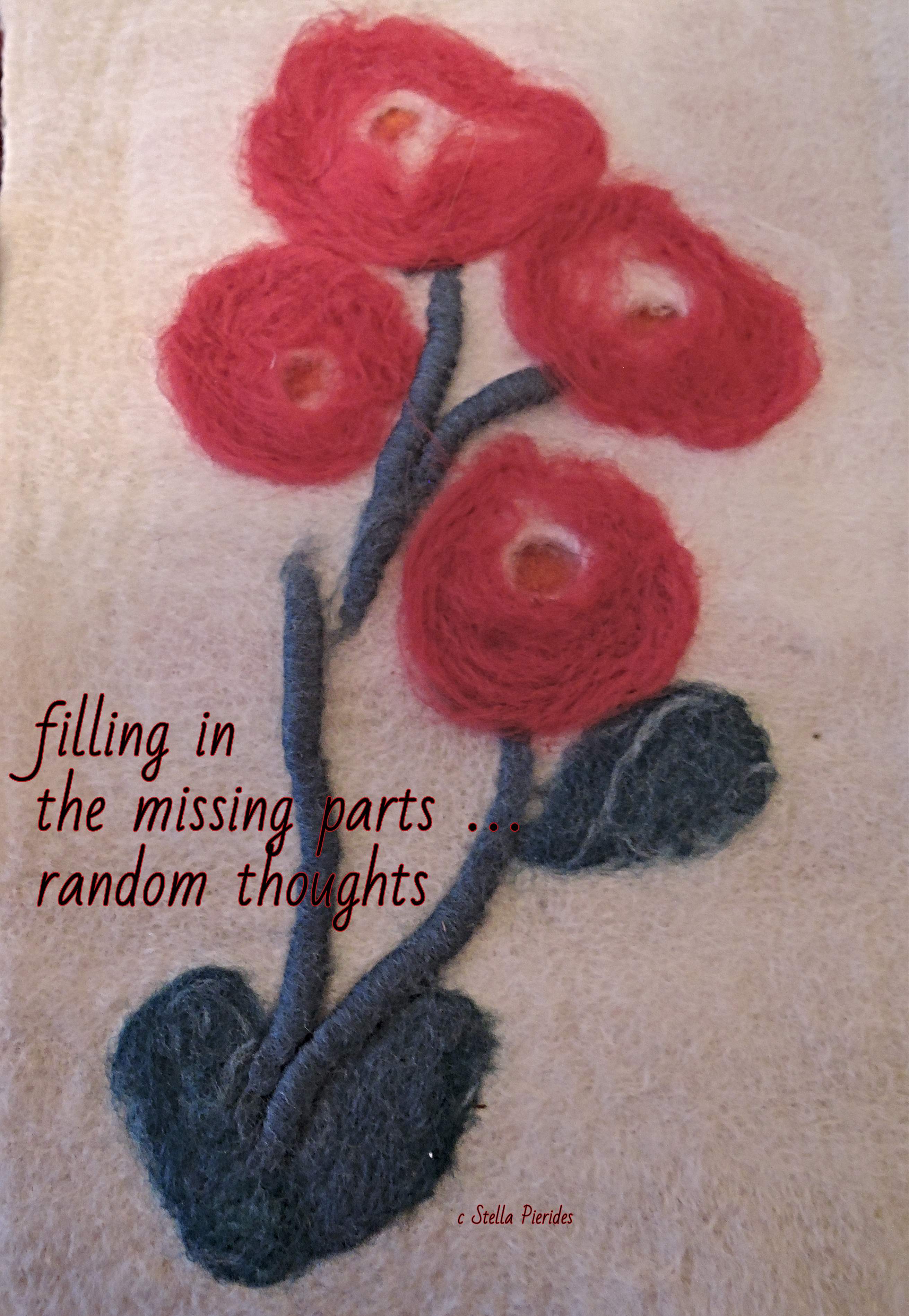 haikufeltings, haiga, wool flowers,