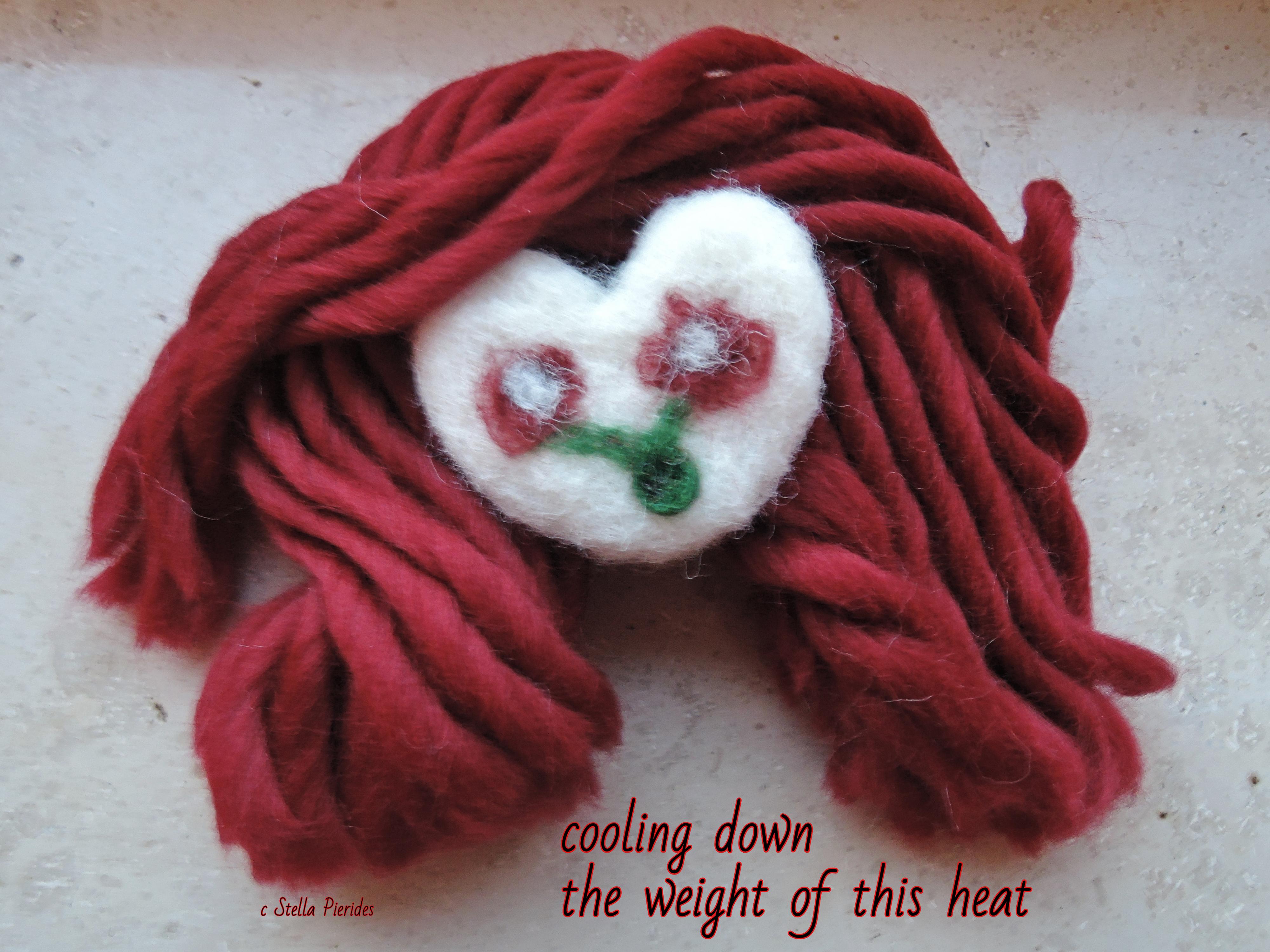 heart, wool,