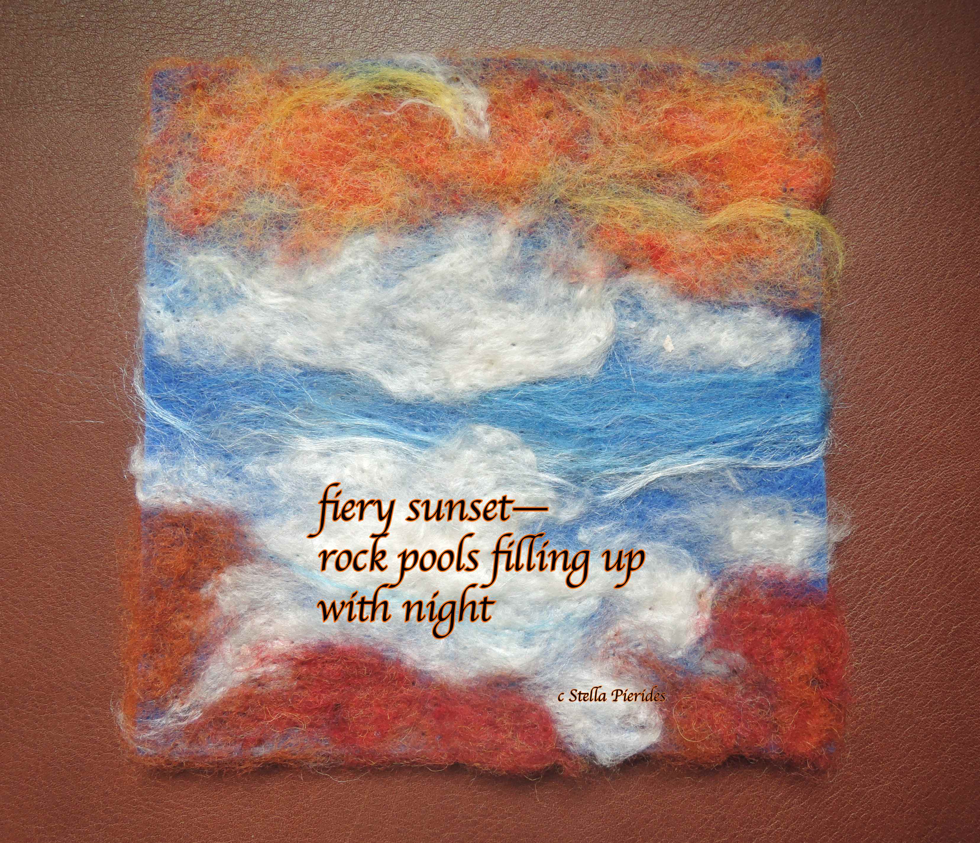 sunset, haiku, haiga,