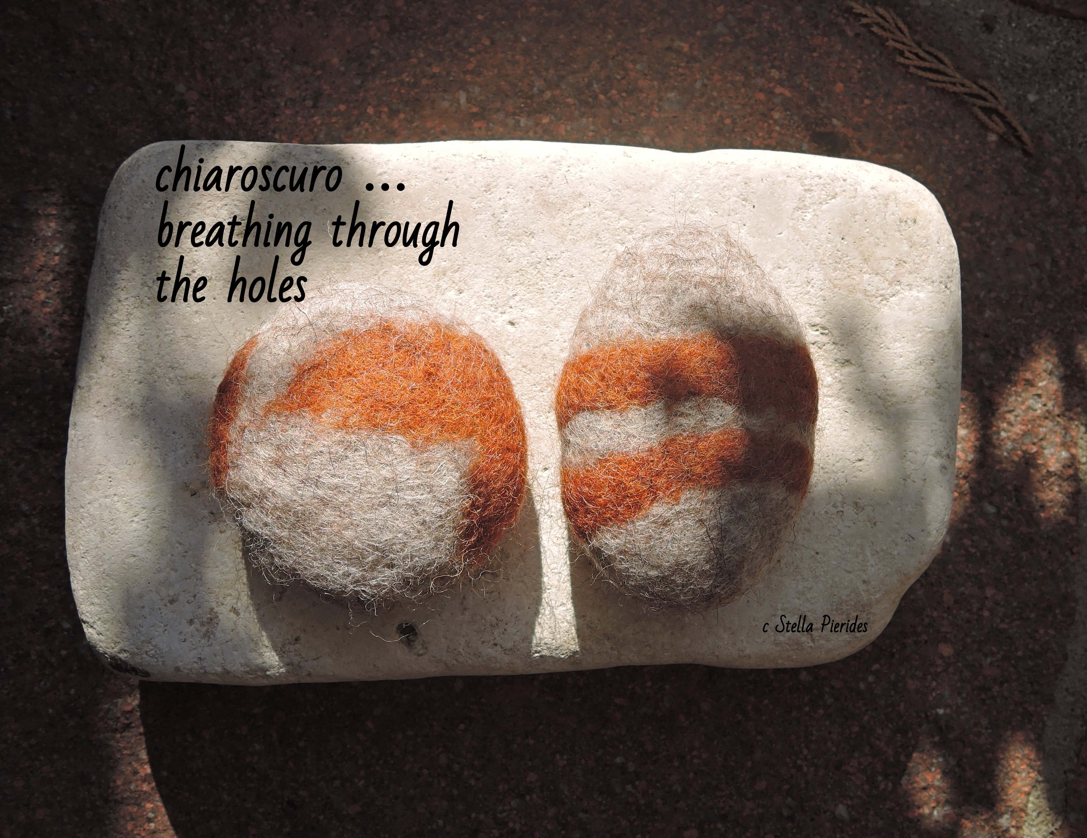 felted stones,